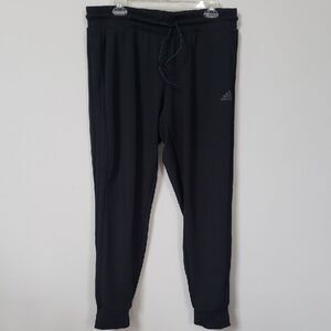 Adidas Black Jogger Unisex XL Track Athletic Pant Train Sporty Soccer Warm Up